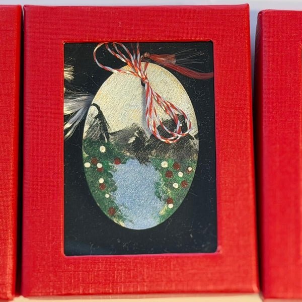 Set 5 mărțișoare tablou pictate manual pe lemn | MCF SRL - MCF România