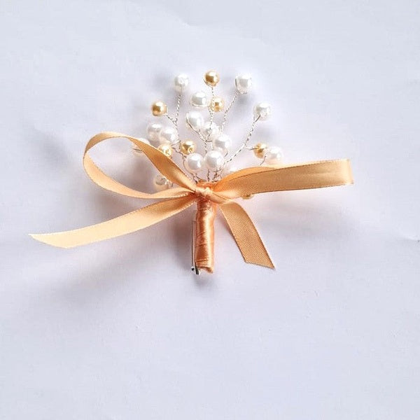 Set 8 cocarde nuntă din lemn – Mire, Mireasă, Nași și Părinți, 7×7 cm | MCF - MCF România