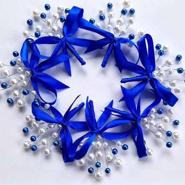 Set 8 cocarde nuntă din lemn – Mire, Mireasă, Nași și Părinți, 7×7 cm | MCF - MCF România