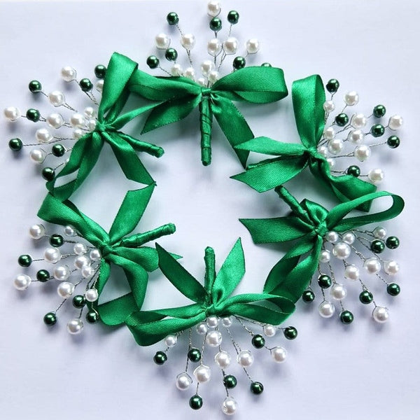 Set 8 cocarde nuntă din lemn – Mire, Mireasă, Nași și Părinți, 7×7 cm | MCF - MCF România