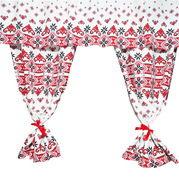 Set 8 piese Perdea fata de masa si 6 servete MCF Traditional Ardeal bumbac - MCF România