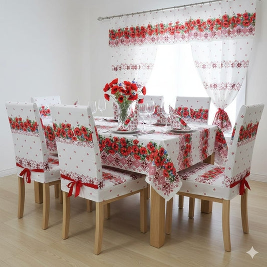 Huse pentru scaun – model tradițional Oaș, MCF, material textil de calitate - MCF România