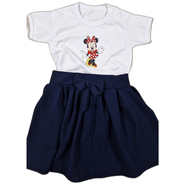 Set tricou Minnie și fustă din crep elastic - MCF România