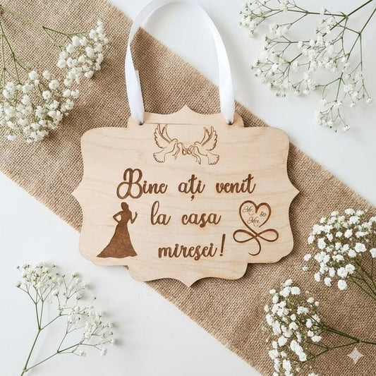 Tablita MCF Bun venit la casa miresei MDF - MCF România