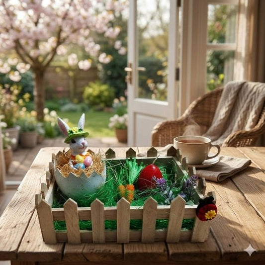 Easter decoration MCF Bunny candle and lavender handmade - Green