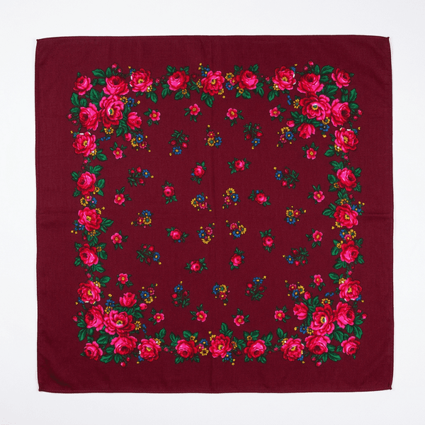 Batic bordo cu motive florale
