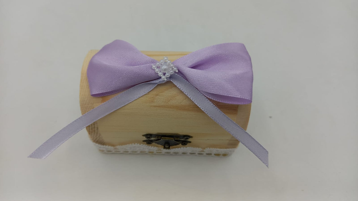 Chest box for the first strand MCF handmade polka dots - BabyBlue, 10x5x5 cm