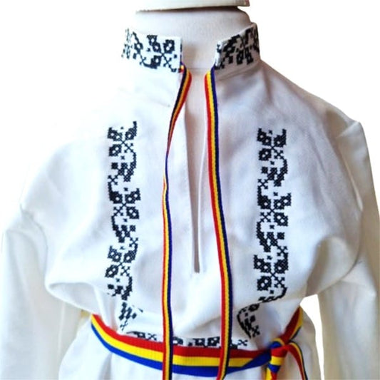 Cămașă Tradițională Băieți, cusută, Ardeal