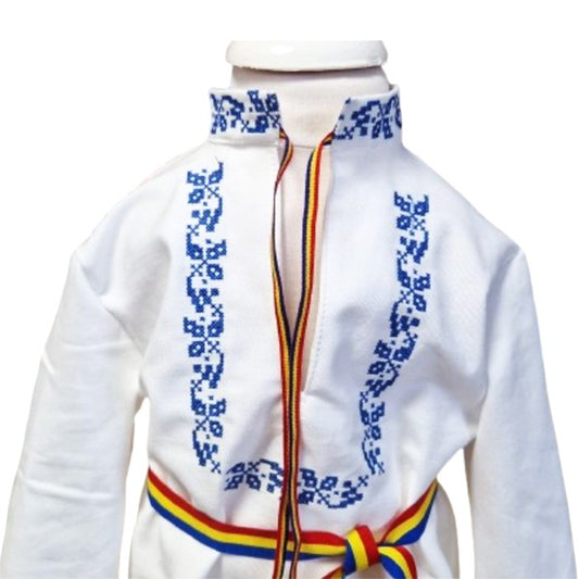 Cămașă Tradițională Băieți cusută, Dobrogea