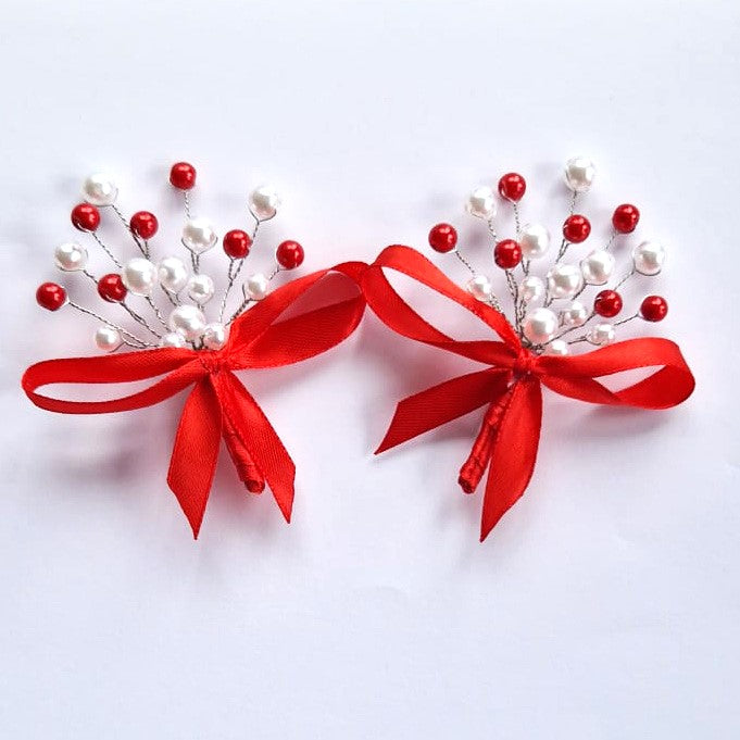 MCF wedding certificate personalized badge pink pearls rosette