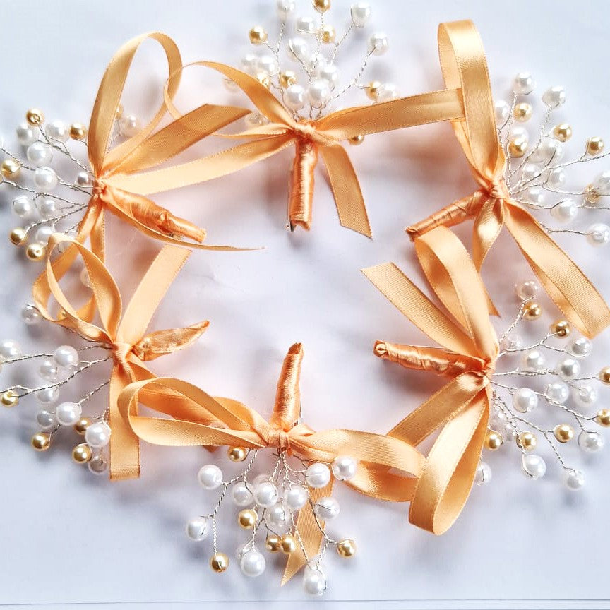 MCF wedding certificate personalized badge pink pearls rosette