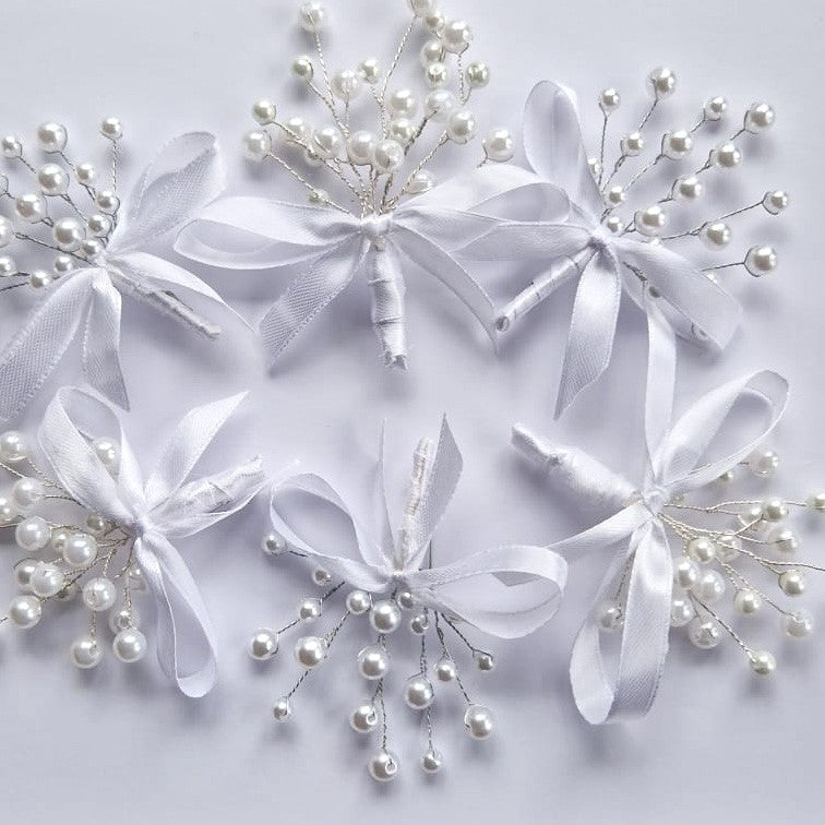 MCF wedding certificate personalized badge pink pearls rosette