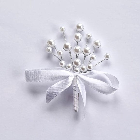 MCF wedding certificate personalized badge pink pearls rosette