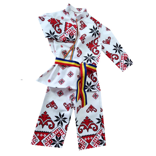 Costum copii cu imprimeu traditional