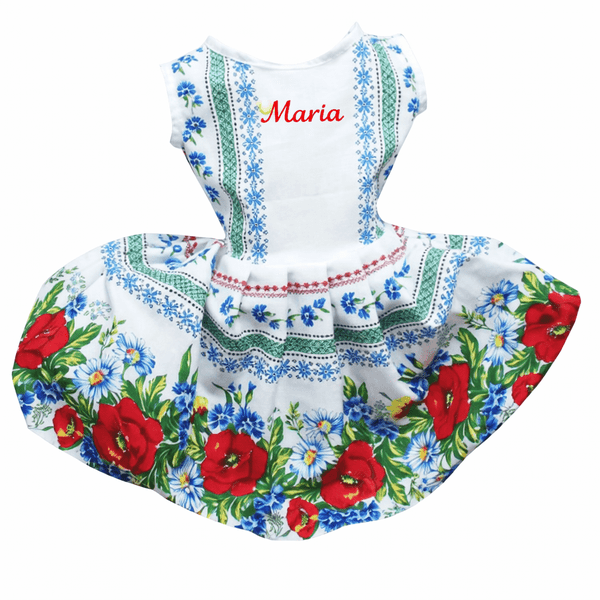 Rochie fete MCF traditionala Crisana bumbac - personalizata cu nume