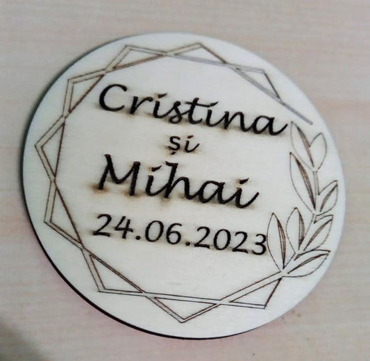 Marturie nunta MCF marturie cu magnet personalizat