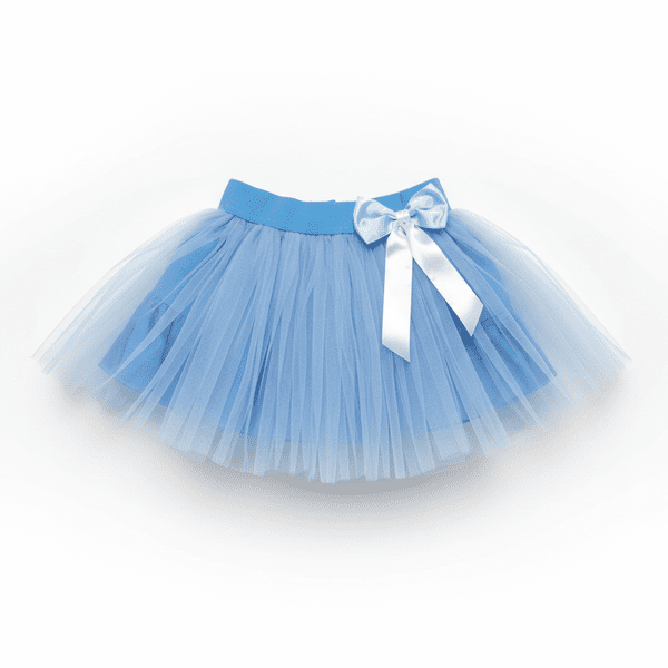 Fustă tutu albastră fără trandafir