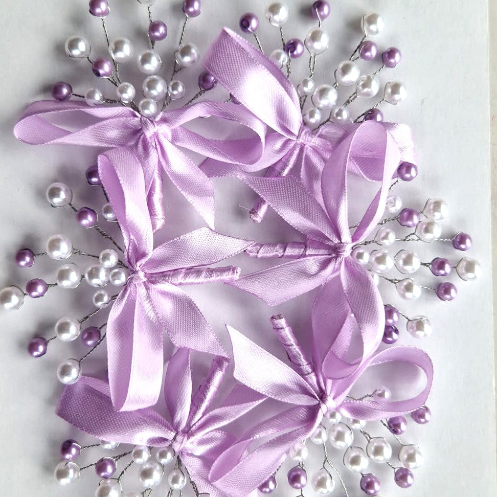 MCF wedding certificate personalized badge pink pearls rosette