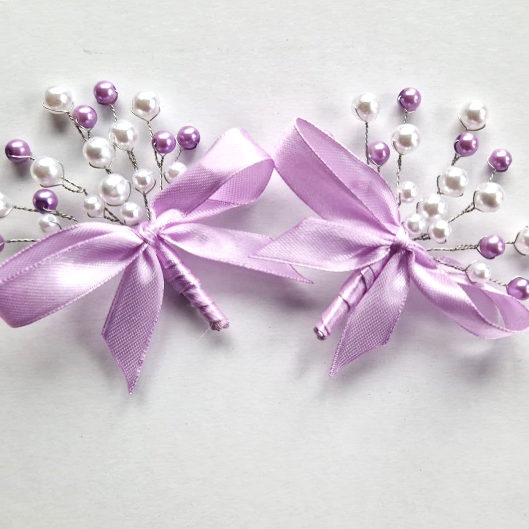 MCF wedding certificate personalized badge pink pearls rosette