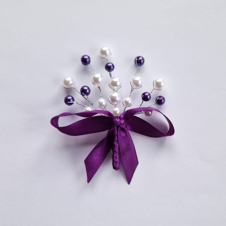 MCF wedding certificate personalized badge pink pearls rosette