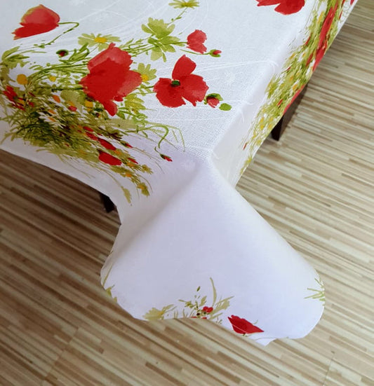Fata de masa bumbac decorativa Maci