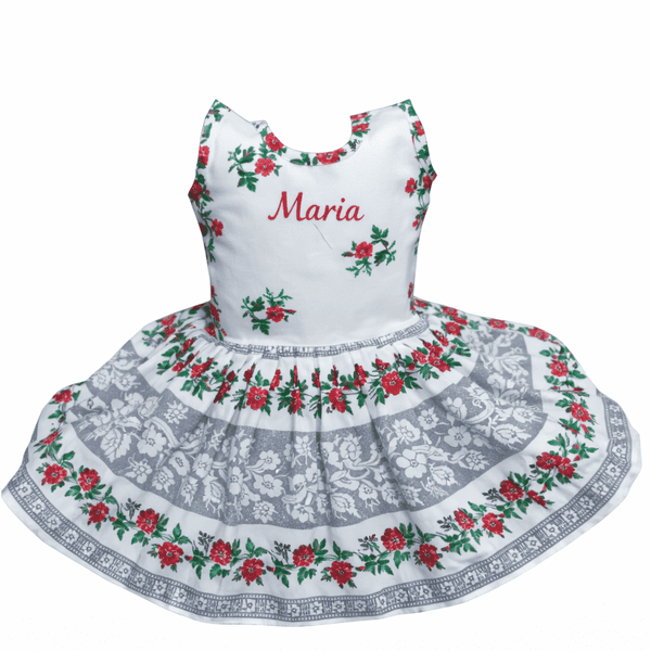 Rochie fete MCF traditionala Moldova verde - personalizata cu nume