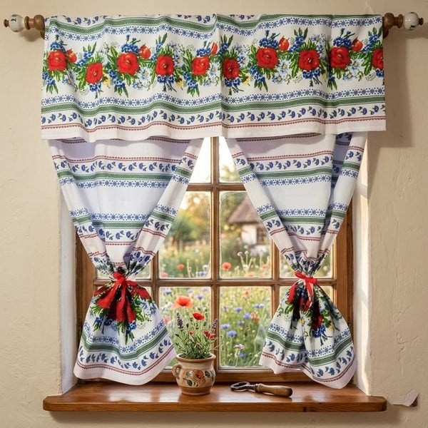 Crisana kitchen curtain 100% cotton MCF