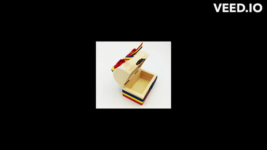 Cufăr din lemn pentru prima șuviță – disponibil în mai multe culori 10x5x5 cm