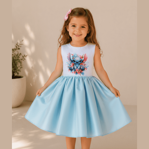 Rochie Stitch albastru deschis 1