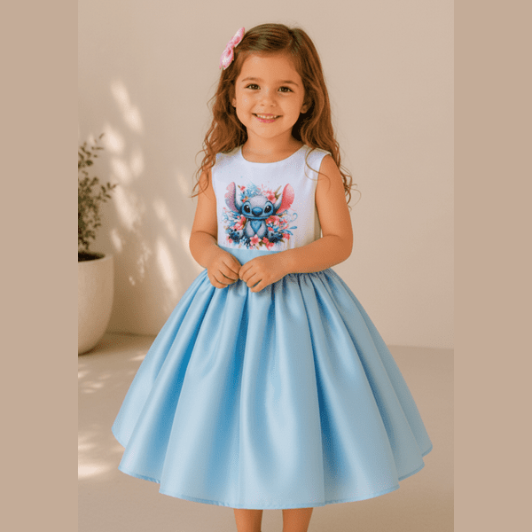 Rochie Stitch albastru deschis 2