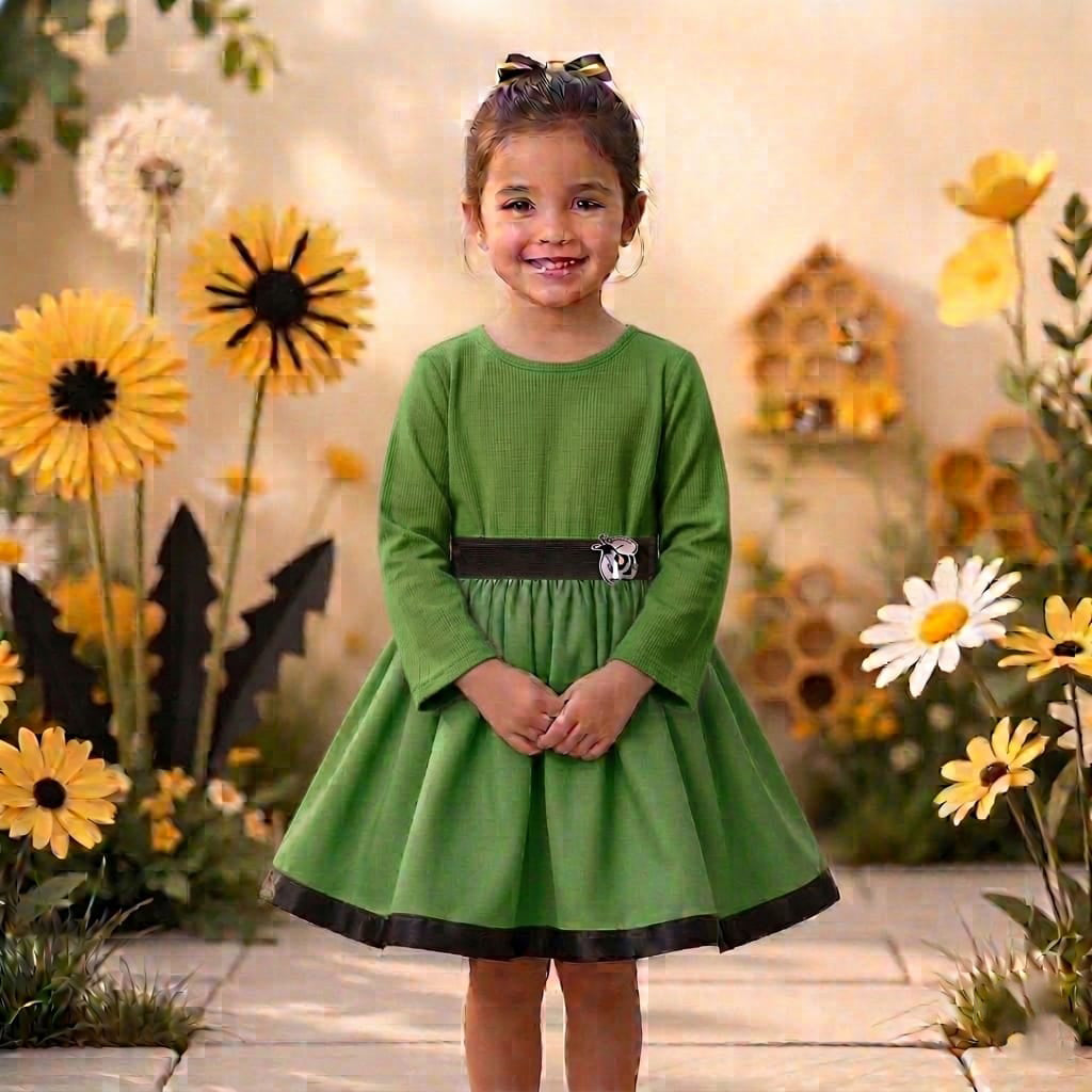 Rochiță Fetițe din Milaneză Elastică, Model "Bondar" cu Talie Elastică – Diverse Culori