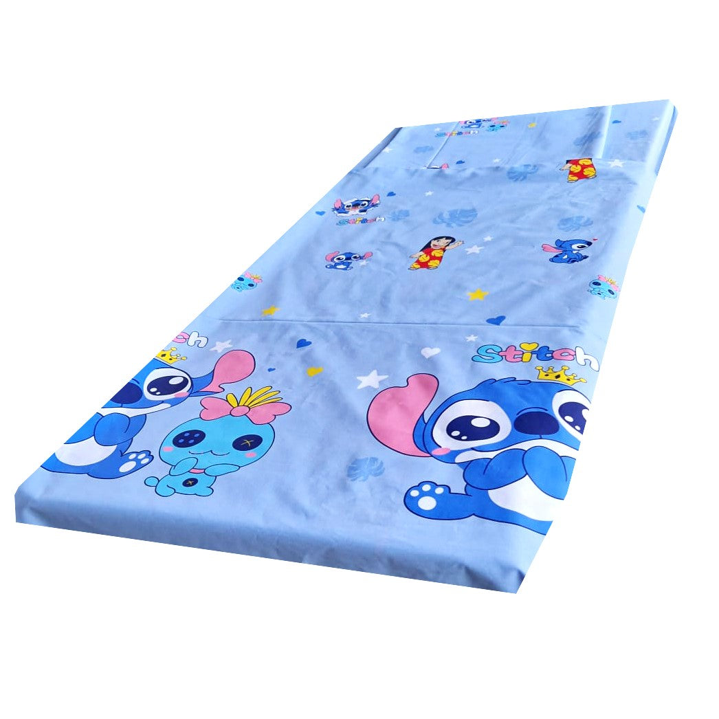 3-piece bed linen Stitch 90x200cm blue
