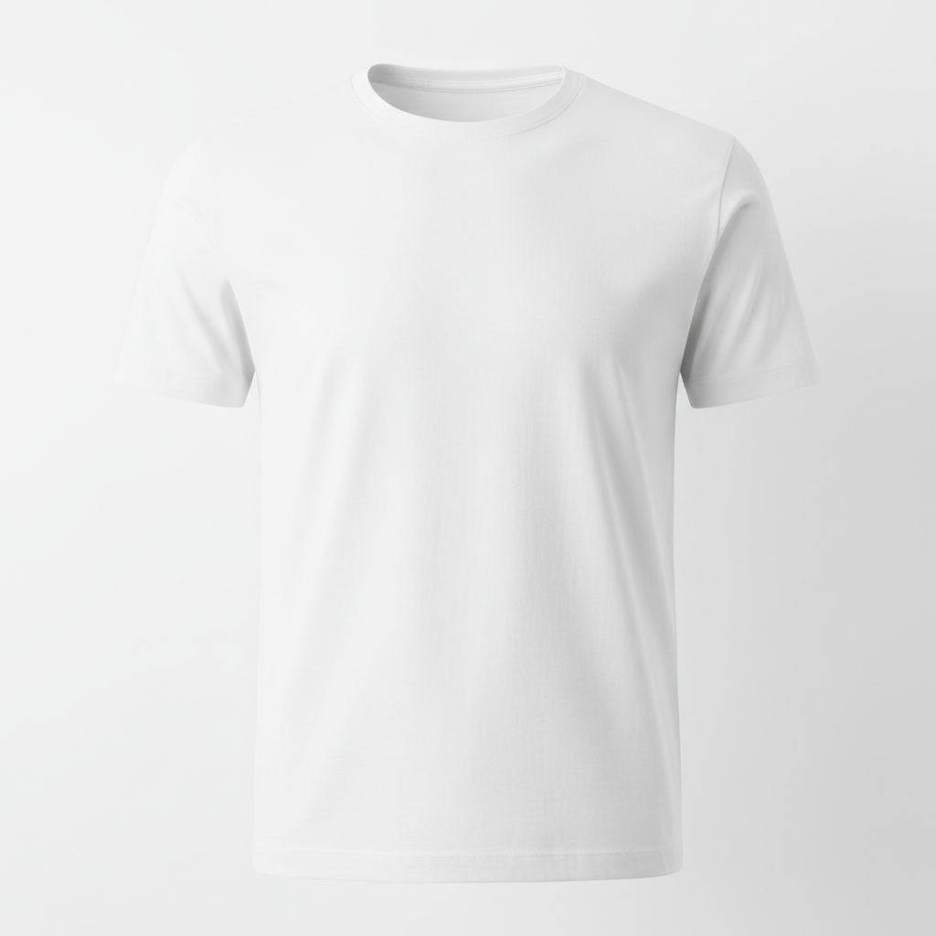 Tricou alb fără guler