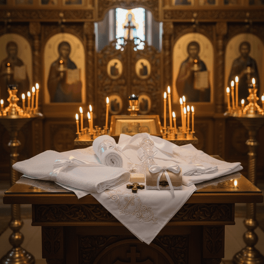 Trusou botez Auriu - altar biserică