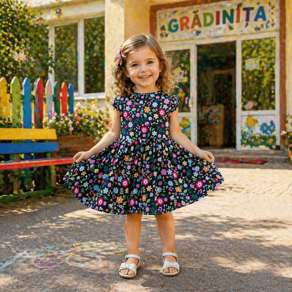 MCF girls' summer flower dress